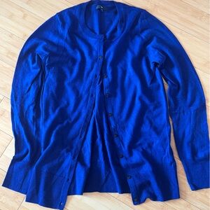 LIKE NEW! Gap Bright Blue Wool Button Cardigan Sweater Sz M